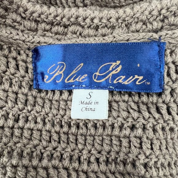 Blue Rain Crochet Top S Small Brown 100% Cotton Knit Boho Festival Y2K - Picture 2 of 9